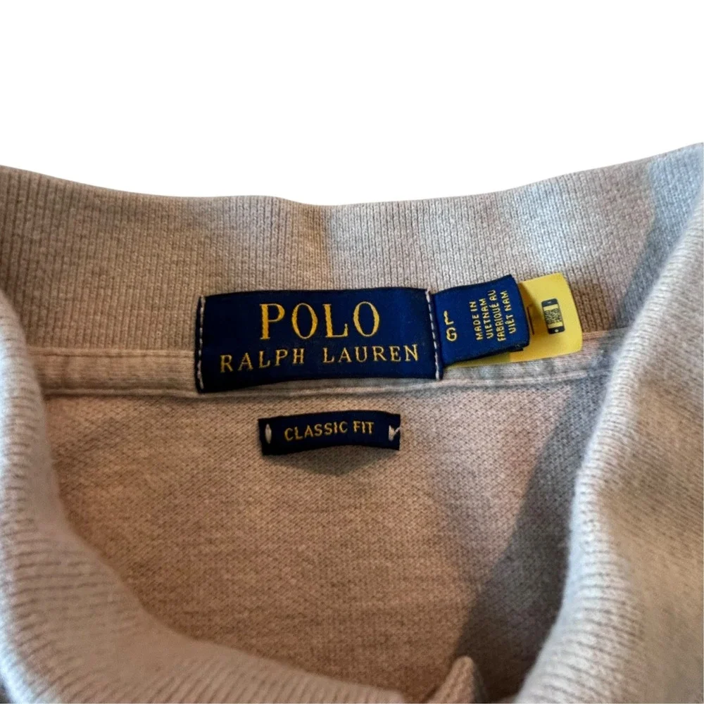 Polo Ralph Lauren Mens Classic Fit Short Sleeve Polo Shirt Tan Brown Large